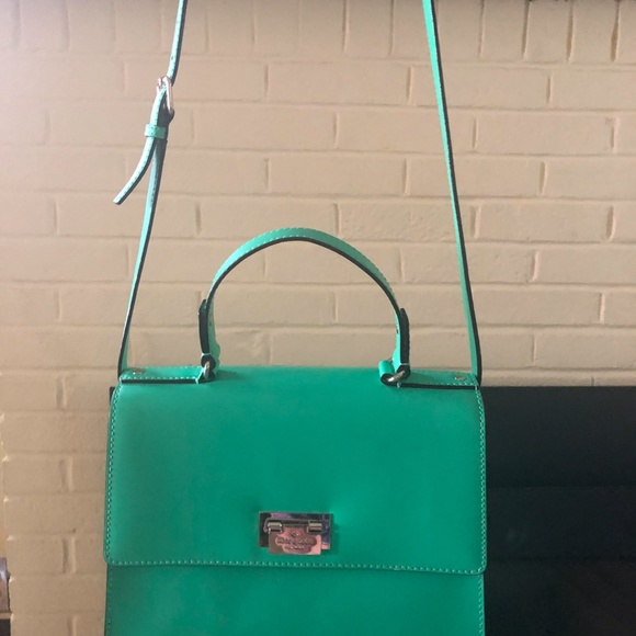 Green Kate Spade satchel with shoulder strap new - Picture 9 of 9
